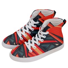 Graffiti Detail Wallpaper Texture Background Men s Hi-top Skate Sneakers by Pakemis