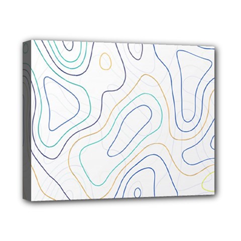 Abstract Colorful Topographic Map Design Vector Canvas 10  X 8  (stretched) by Pakemis