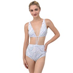 Abstract Colorful Topographic Map Design Vector Tied Up Two Piece Swimsuit by Pakemis