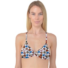 Full Color Flash Tattoo Patterns Reversible Tri Bikini Top by Pakemis