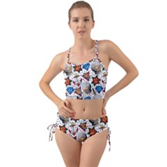 Full Color Flash Tattoo Patterns Mini Tank Bikini Set by Pakemis