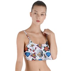 Full Color Flash Tattoo Patterns Layered Top Bikini Top  by Pakemis