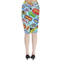 Comic Bubbles Seamless Pattern Midi Wrap Pencil Skirt View2