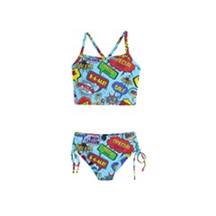 Comic Bubbles Seamless Pattern Girls  Tankini Swimsuit by Pakemis