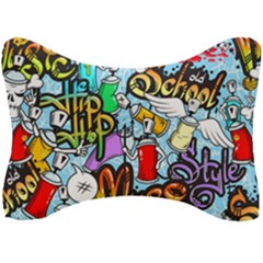 Graffiti Characters Seamless Patterns Seat Head Rest Cushion by Pakemis