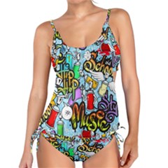 Graffiti Characters Seamless Patterns Tankini Set by Pakemis
