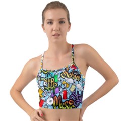 Graffiti Characters Seamless Patterns Mini Tank Bikini Top by Pakemis