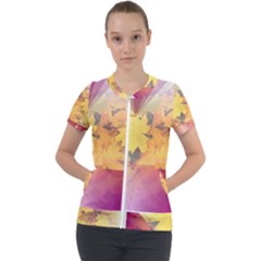 Colorful Nature Short Sleeve Zip Up Jacket by Sparkle