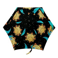 Seamless Pattern With Sun Moon Children Mini Folding Umbrellas by Pakemis