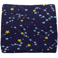 Seamless Pattern With Cartoon Zodiac Constellations Starry Sky Seat Cushion by Pakemis