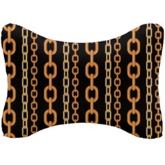 Gold-chain-jewelry-seamless-pattern Seat Head Rest Cushion by Pakemis