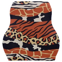 Mixed-animal-skin-print-safari-textures-mix-leopard-zebra-tiger-skins-patterns-luxury-animals-textur Car Seat Velour Cushion  by Pakemis