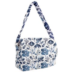 Indigo-watercolor-floral-seamless-pattern Courier Bag by Pakemis