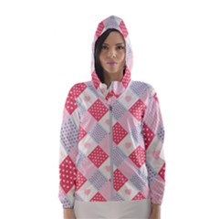 Cute-kawaii-patches-seamless-pattern Women s Hooded Windbreaker by Pakemis