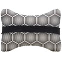 Halftone-tech-hexagons-seamless-pattern Seat Head Rest Cushion View2