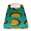 Taco-drawing-background-mexican-fast-food-pattern Fitted Sheet (Single Size) View1