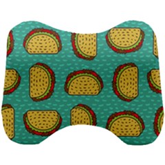 Taco-drawing-background-mexican-fast-food-pattern Head Support Cushion by Pakemis