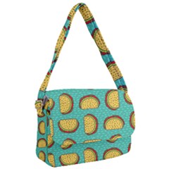 Taco-drawing-background-mexican-fast-food-pattern Courier Bag by Pakemis