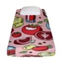 Tomato-seamless-pattern-juicy-tomatoes-food-sauce-ketchup-soup-paste-with-fresh-red-vegetables-backd Fitted Sheet (Single Size) View1
