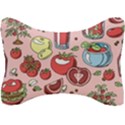 Tomato-seamless-pattern-juicy-tomatoes-food-sauce-ketchup-soup-paste-with-fresh-red-vegetables-backd Seat Head Rest Cushion View1