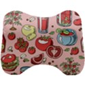 Tomato-seamless-pattern-juicy-tomatoes-food-sauce-ketchup-soup-paste-with-fresh-red-vegetables-backd Head Support Cushion View1