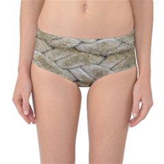 Boat Rope Close Up Texture Mid-waist Bikini Bottoms by dflcprintsclothing