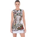 Peacock Graceful Bird Animal Lace Up Front Bodycon Dress View1