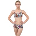 Natural-seamless-pattern-with-tiger-blooming-orchid Layered Top Bikini Set View1