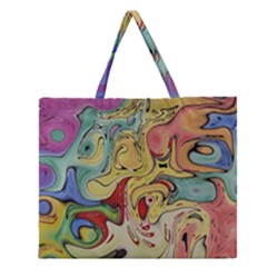 Abstract Art Zipper Large Tote Bag by gasi