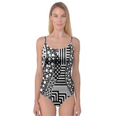 Black And White Camisole Leotard  by gasi