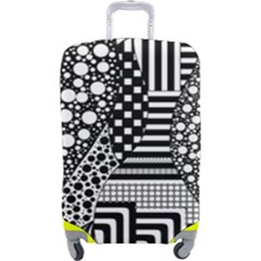 Black And White Luggage Cover (large) by gasi