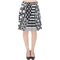 Black and white Velvet High Waist Skirt View1