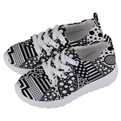 Black And White Kids  Lightweight Sports Shoes by gasi