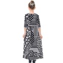 Black and white Kids  Quarter Sleeve Maxi Dress View2