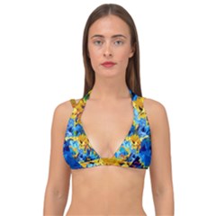 Abstract Art Double Strap Halter Bikini Top by gasi