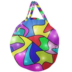 Modern Art Giant Round Zipper Tote by gasi
