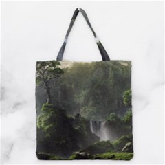 Waterfall River Fantasy Dream Planet Matte Grocery Tote Bag by Uceng