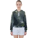 Waterfall River Fantasy Dream Planet Matte Women s Tie Up Sweat View1