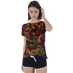Background Graphic Beautiful Wallpaper Short Sleeve Open Back Tee by Uceng