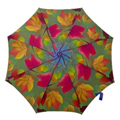 Leaves Foliage Autumn Branch Trees Nature Forest Hook Handle Umbrellas (medium) by Uceng
