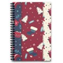 Flat Design Christmas Pattern Collection Art 5.5  x 8.5  Notebook View1