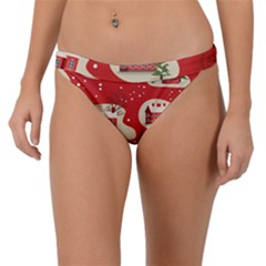 Christmas New Year Seamless Pattern Band Bikini Bottom by Uceng