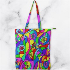 Colorful Stylish Design Double Zip Up Tote Bag by gasi