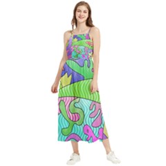 Colorful Stylish Design Boho Sleeveless Summer Dress by gasi