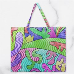 Colorful Stylish Design Zipper Large Tote Bag by gasi