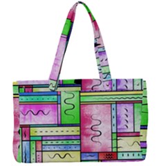 Colorful Pattern Canvas Work Bag by gasi