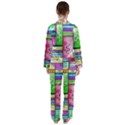Colorful pattern Women s Long Sleeve Satin Pajamas Set	 View2