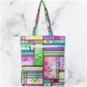Colorful pattern Double Zip Up Tote Bag View2