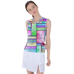 Colorful Pattern Women s Sleeveless Sports Top by gasi
