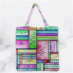 Colorful Stylish Design Grocery Tote Bag by gasi